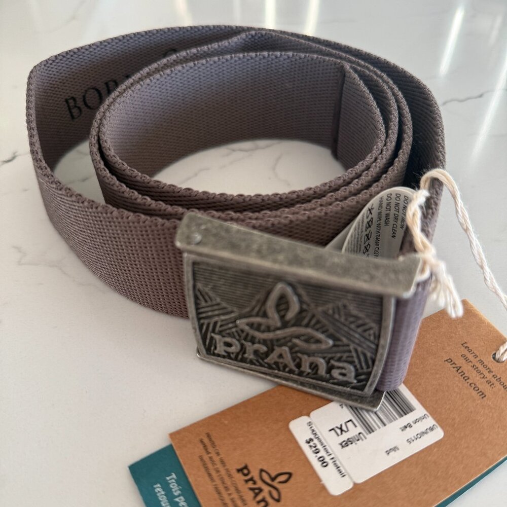 Prana Union belt (mud - taupe color)